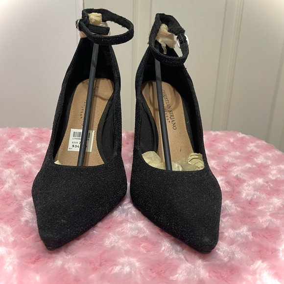 Elegant Black Glitter Heels - Picture 4 of 6